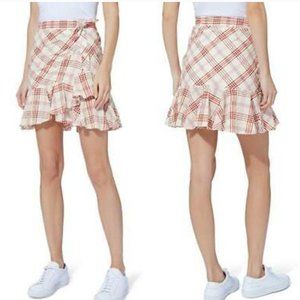 Veronica Beard 4 Kaia Check Ruffle Skirt
